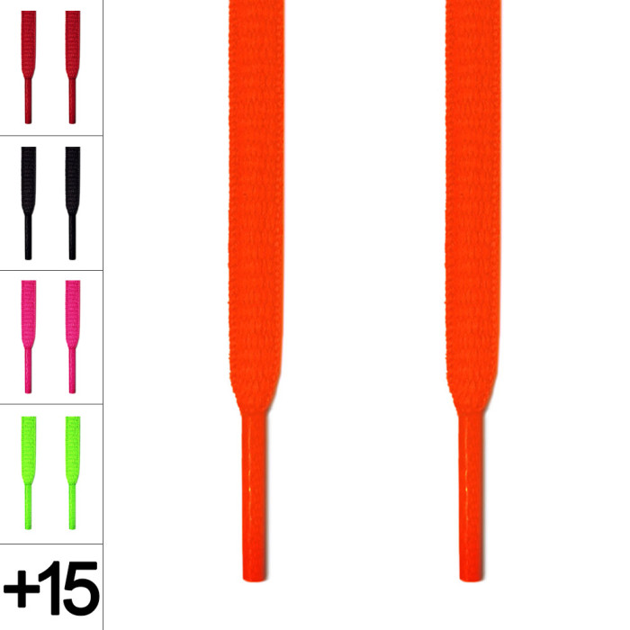 Ovale fluoriserend oranje schoenveters