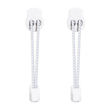 Reflecterend witte schoenveters met sluitsysteem