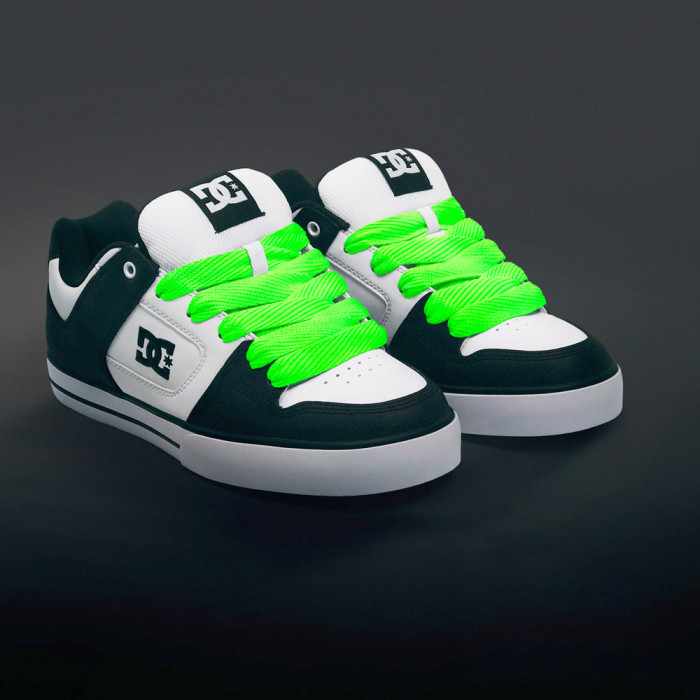 Super brede fluoriserend groene schoenveters