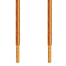 Ronde bruine & gele schoenveters