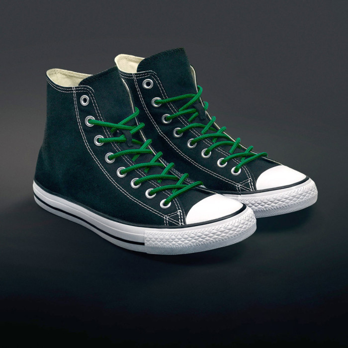 Ronde groene schoenveters