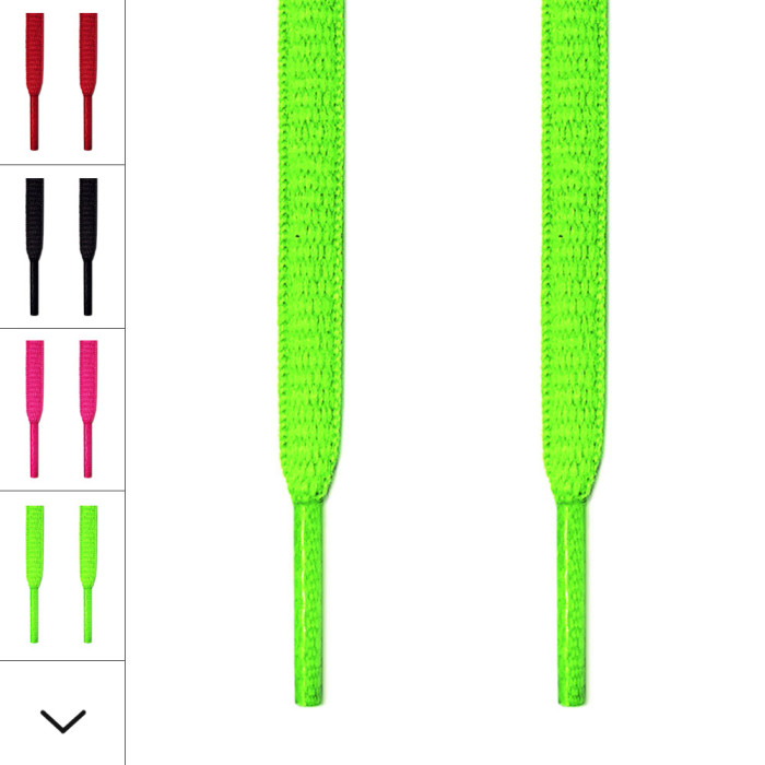 Ovale fluo groene schoenveters