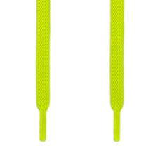 Elastische platte neon gele schoenveters (zonder strik)