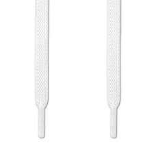Elastische platte witte schoenveters (zonder strik)