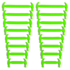 Neon groene no-tie Siliconen schoenveters